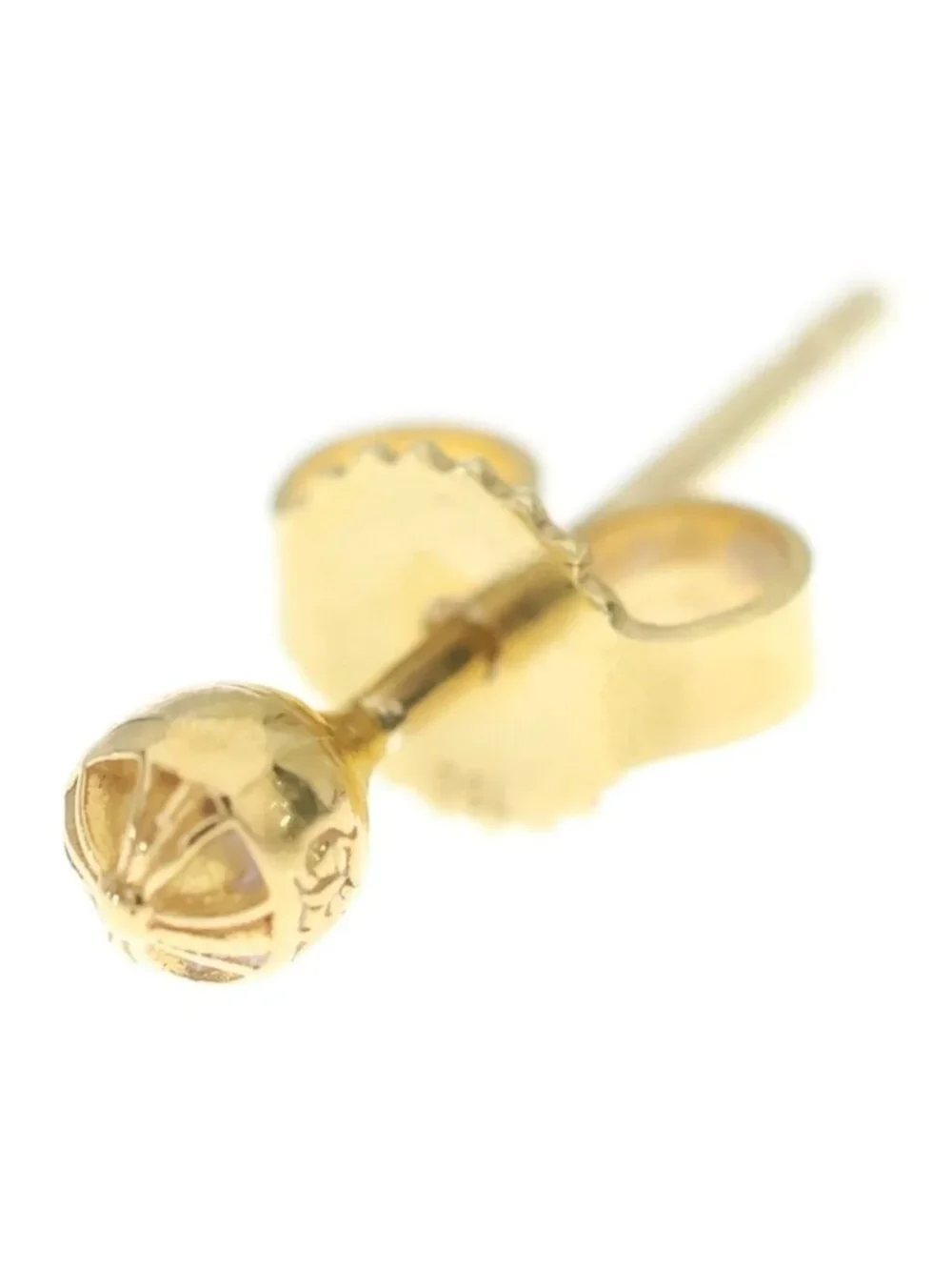 Chrome Hearts 22 Stud Ball Mini Cross Earrings Gold
